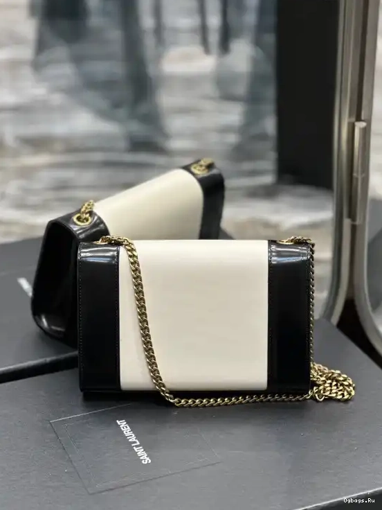 two-tone small leather YSL bag shoulder Kate 0408
